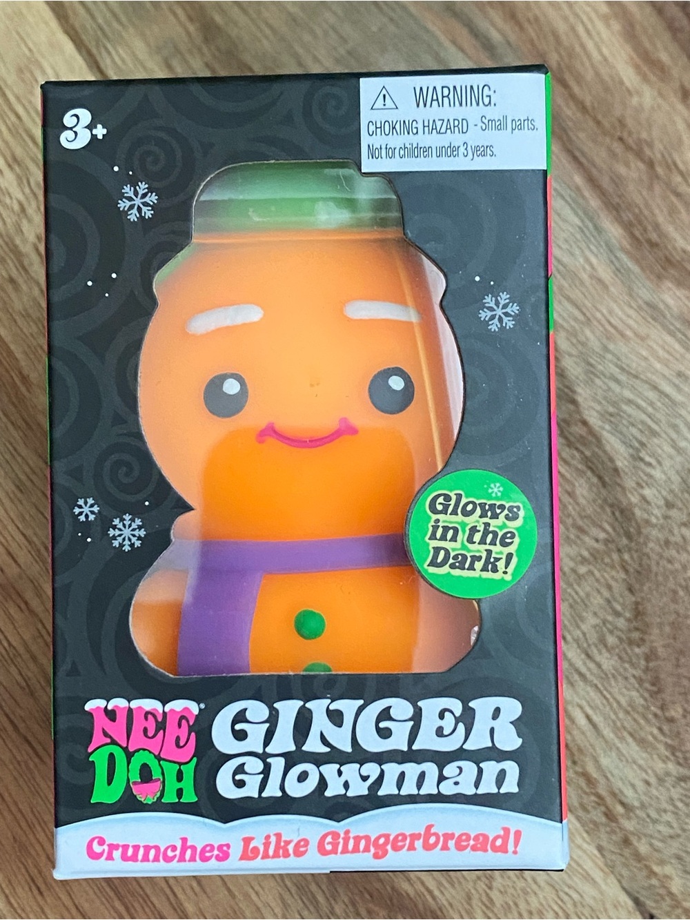 Nee Doh Ginger Glowman - Orange Glow-in-the-Dark Squishy - Picture 4 of 6